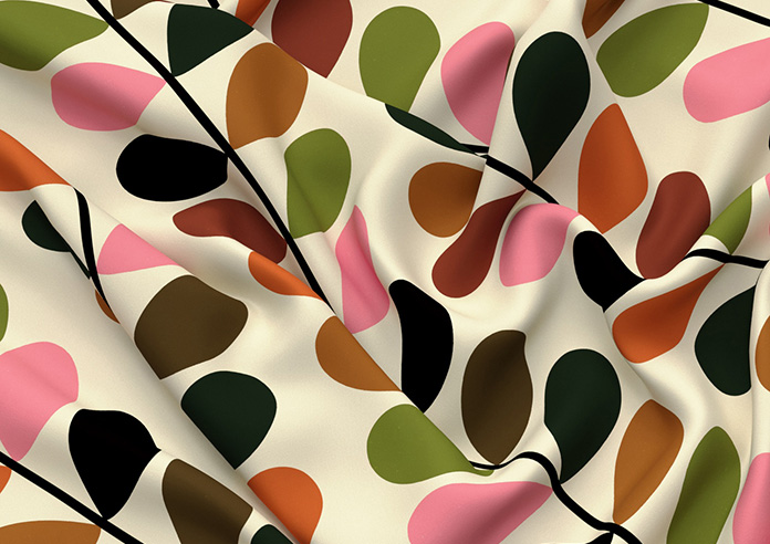 Orla Kiely Multi Stem, Pink & Red - Roman Blind - Image 4